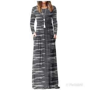 Crazy for Camo!🍂Favorite Maxi Dress in Grey Camo